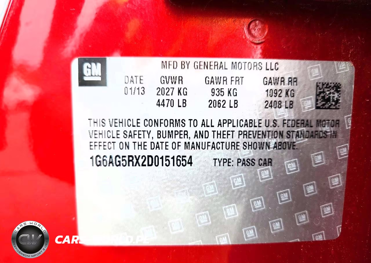 2013 Cadillac Ats VIN:1G6AG5RX2D0151654 - 12