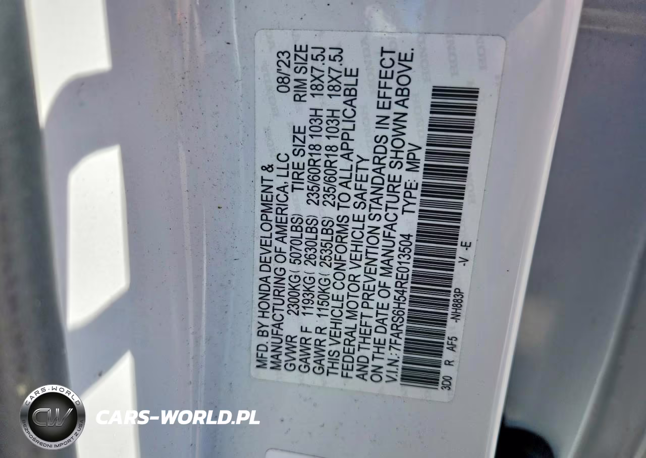 2024 Honda Cr-V Sport VIN:7FARS6H54RE013504 - 14