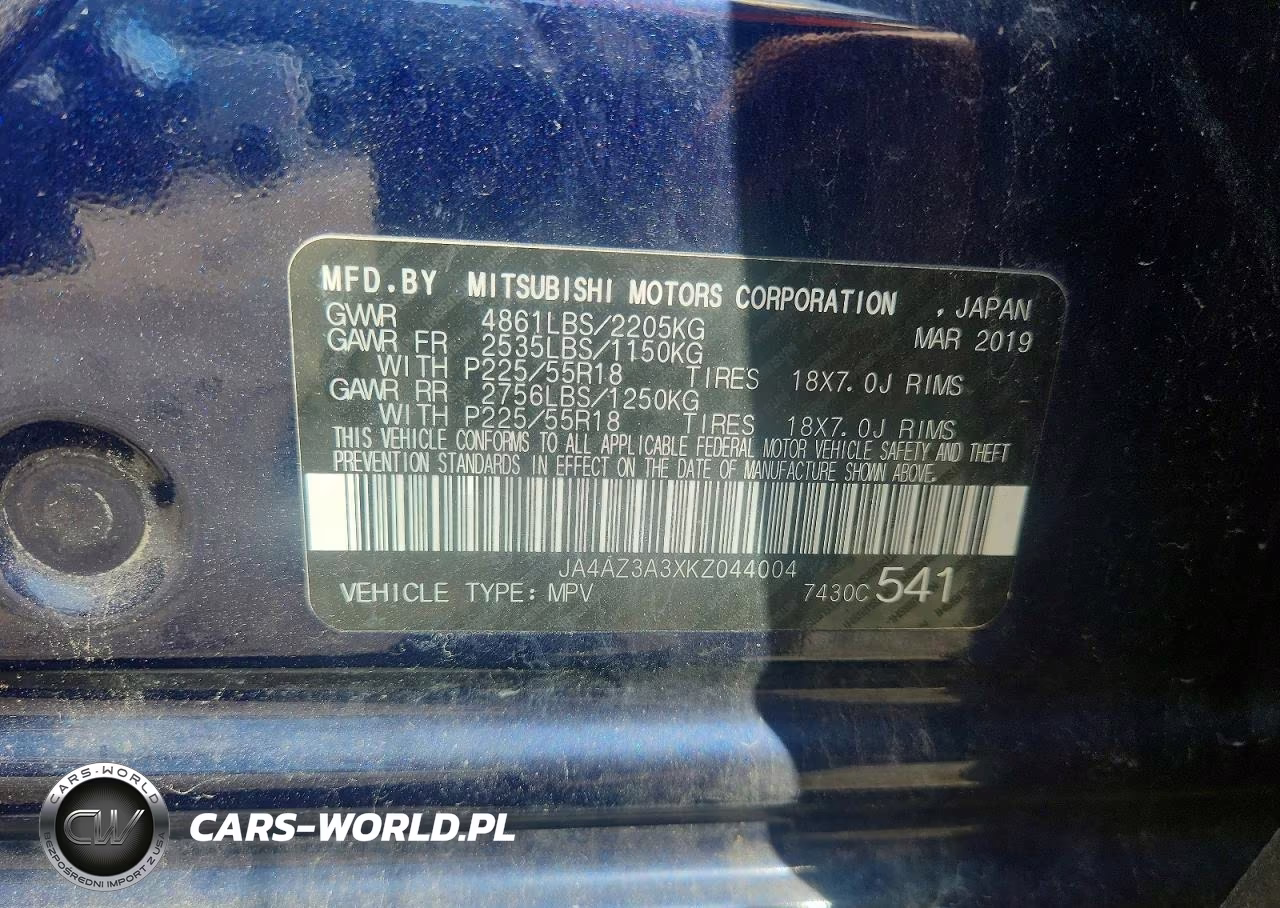 2019 Mitsubishi Outlander Se VIN:JA4AZ3A3XKZ044004 - 13