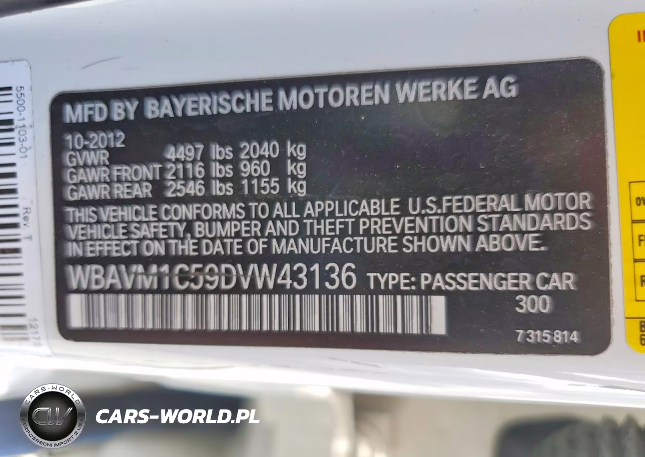 2013 BMW X1 Sdrive28I VIN:WBAVM1C59DVW43136 - 12