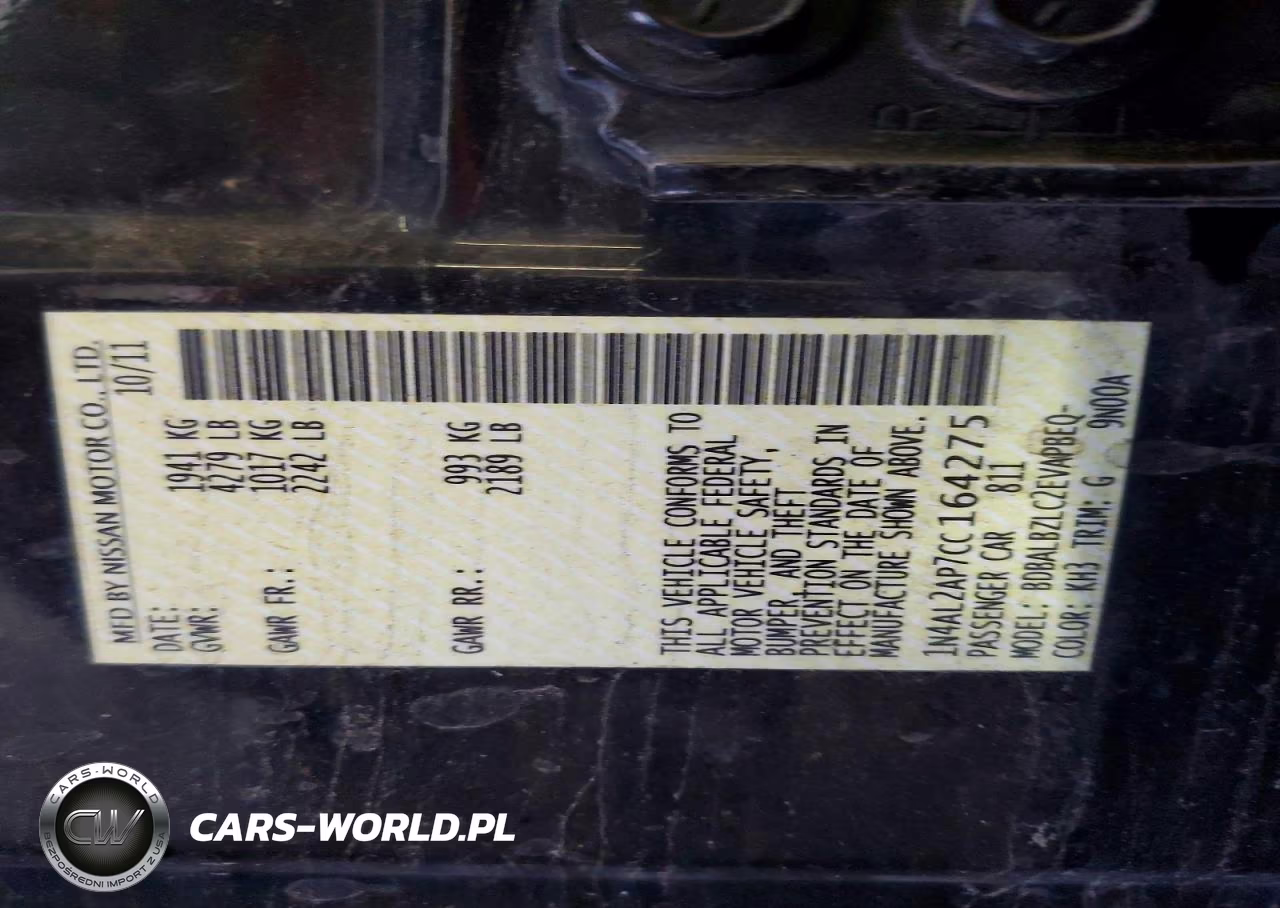2012 Nissan Altima 2.5 VIN:1N4AL2AP7CC164275 - 12