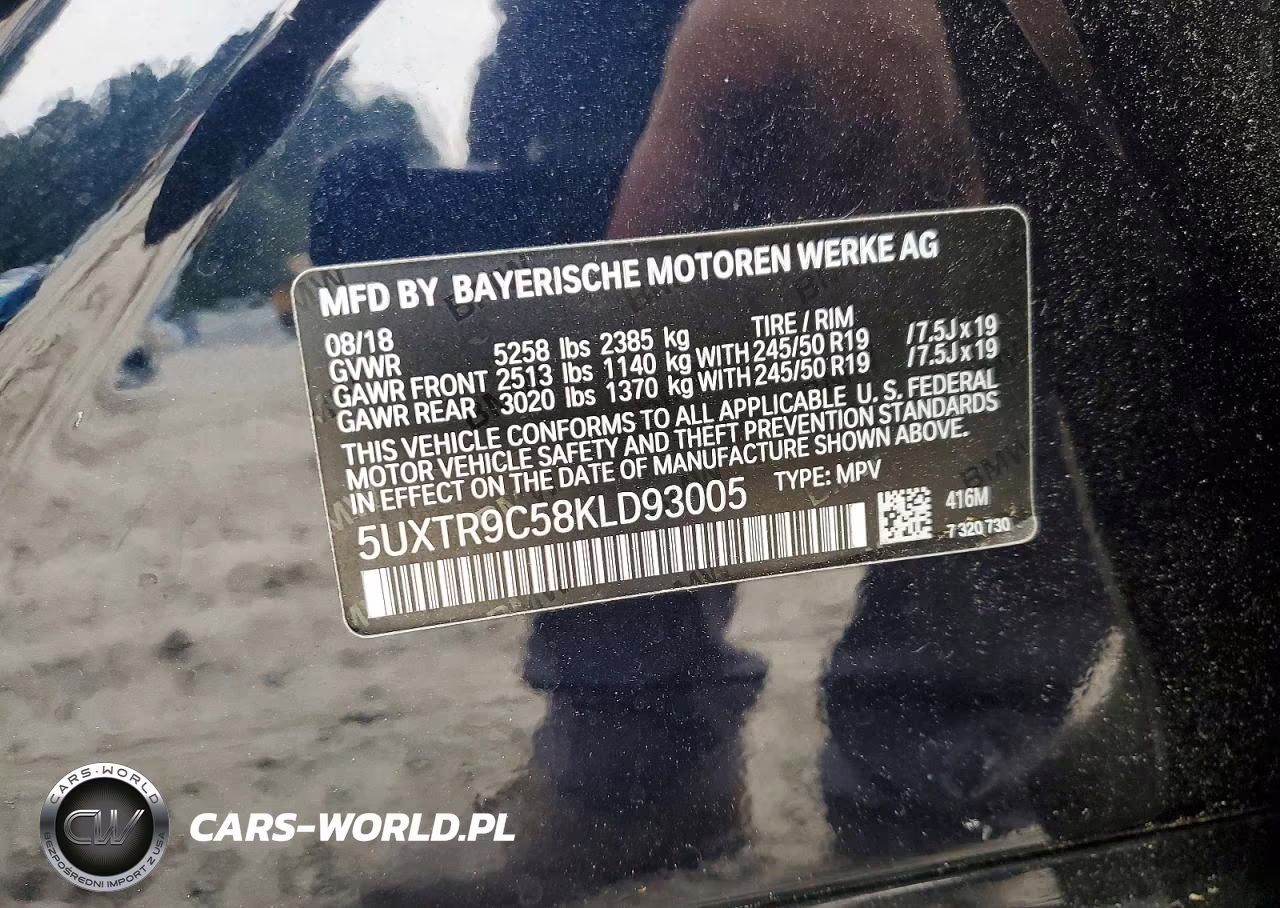 2019 BMW X3 xDrive30I VIN:5UXTR9C58KLD93005 - 14