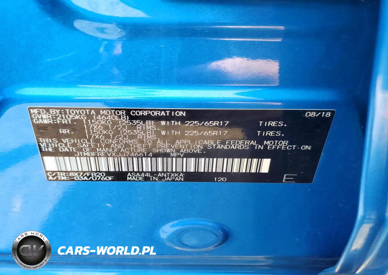 2018 Toyota Rav4 Le VIN:JTMBFREVXJJ746614 - 14