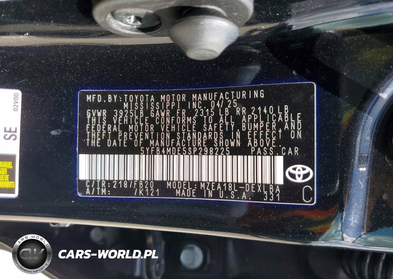 2025 Toyota Corolla Le VIN:5YFB4MDE5SP298225 - 13