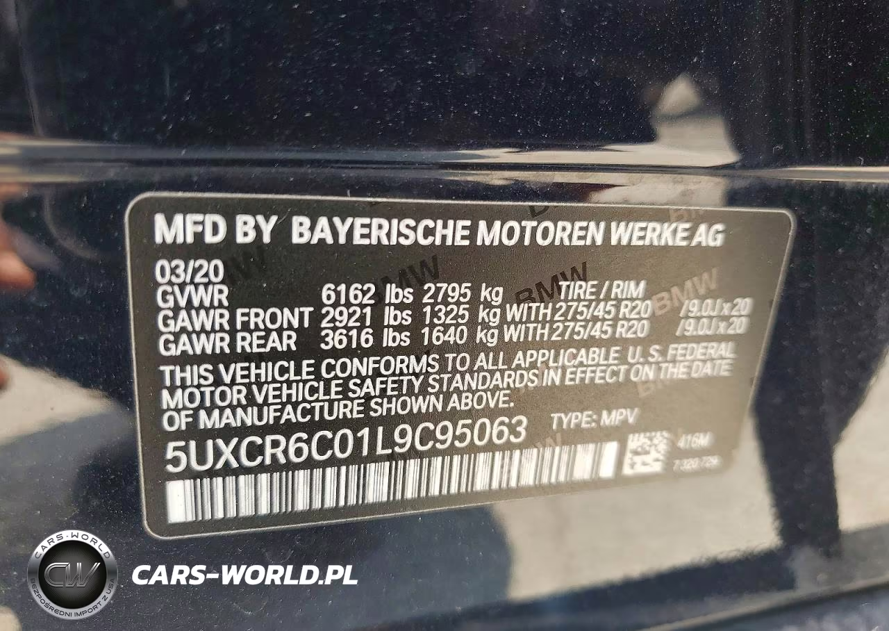 2020 BMW X5 xDrive40I VIN:5UXCR6C01L9C95063 - 14
