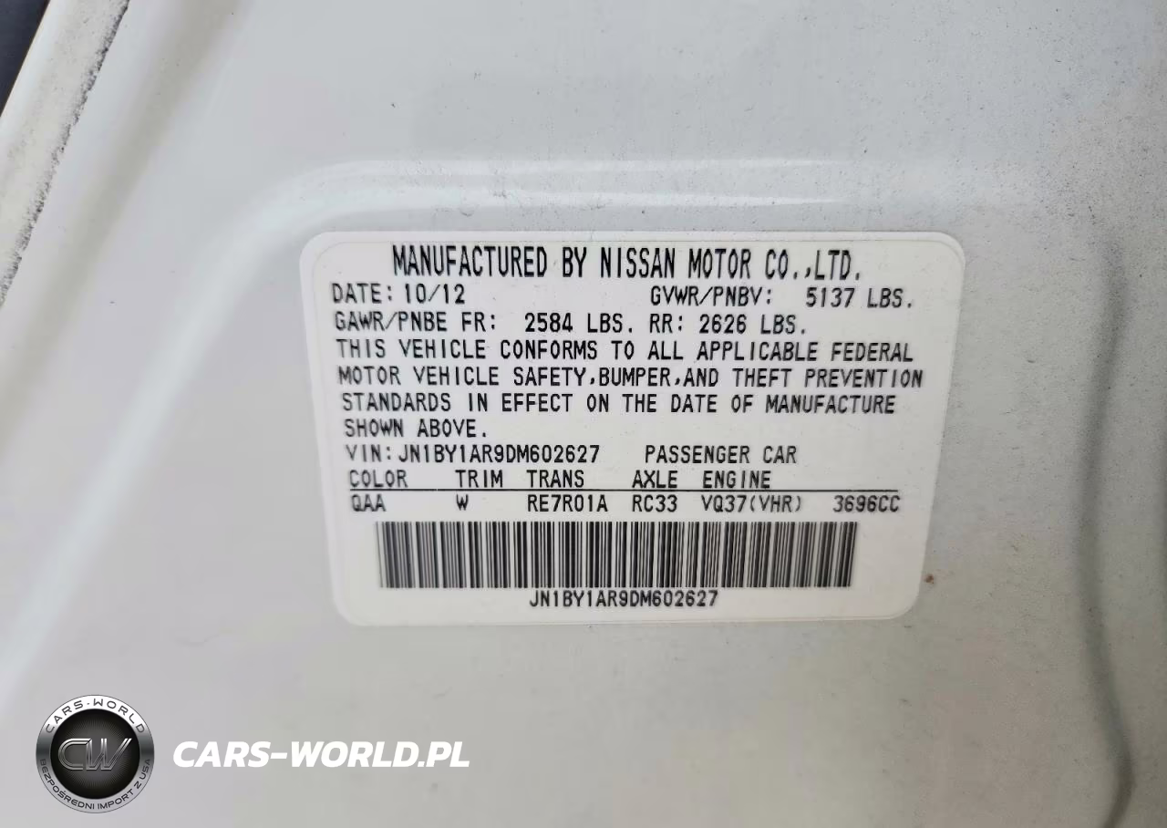 2013 Infiniti M37 X VIN:JN1BY1AR9DM602627 - 12