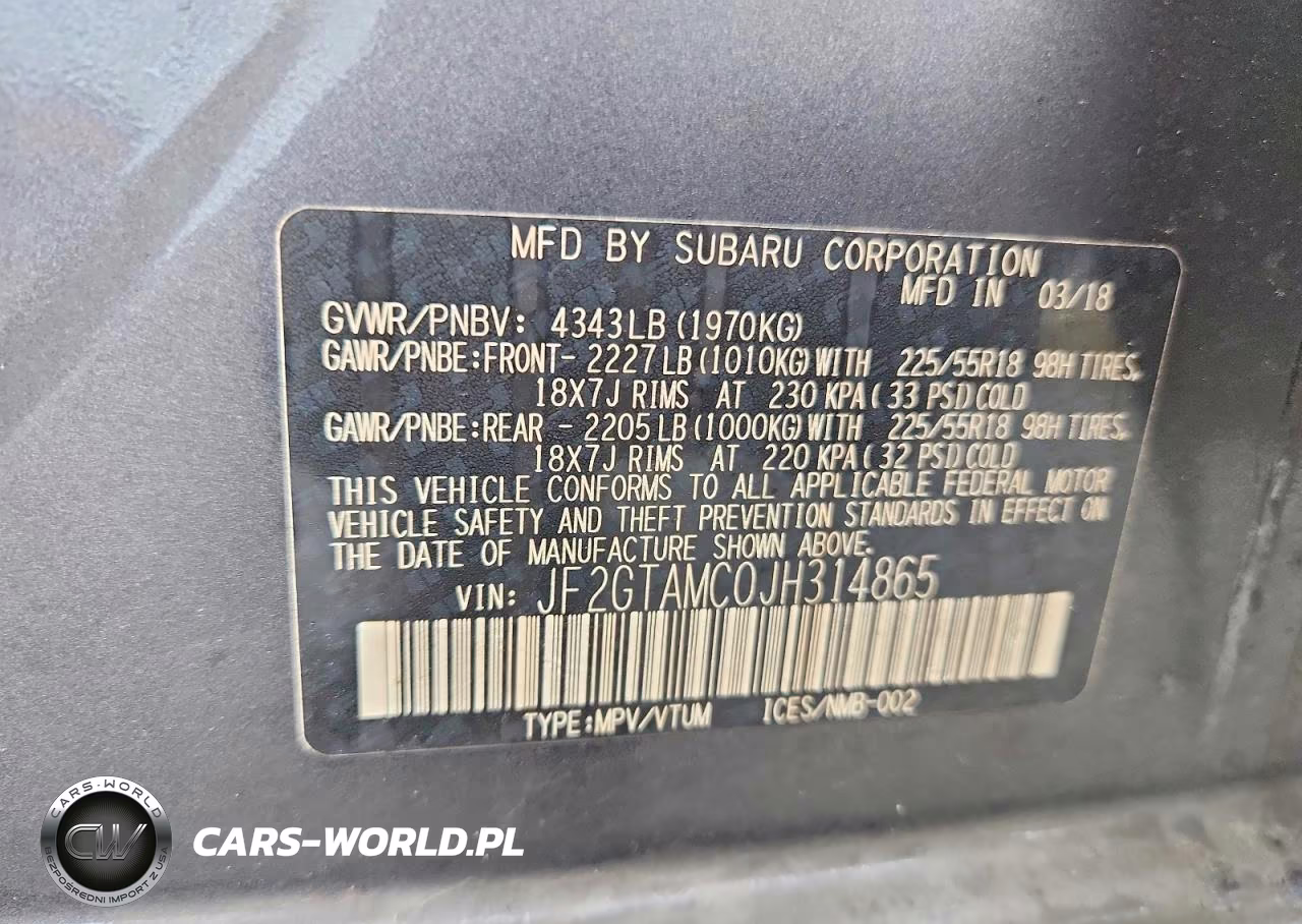 2018 Subaru Crosstrek Limited VIN:JF2GTAMC0JH314865 - 13