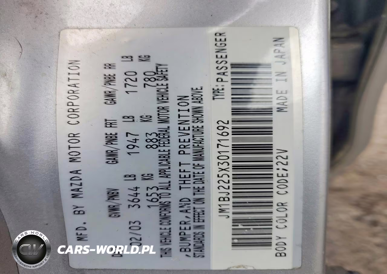 2003 Mazda Protege Dx VIN:JM1BJ225X30171692 - 13
