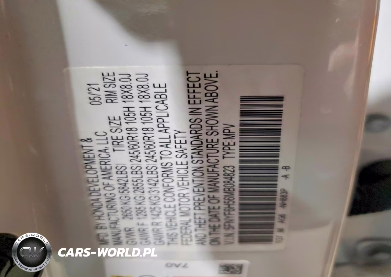 2021 Honda Pilot Exl VIN:5FNYF6H56MB084823 - 14