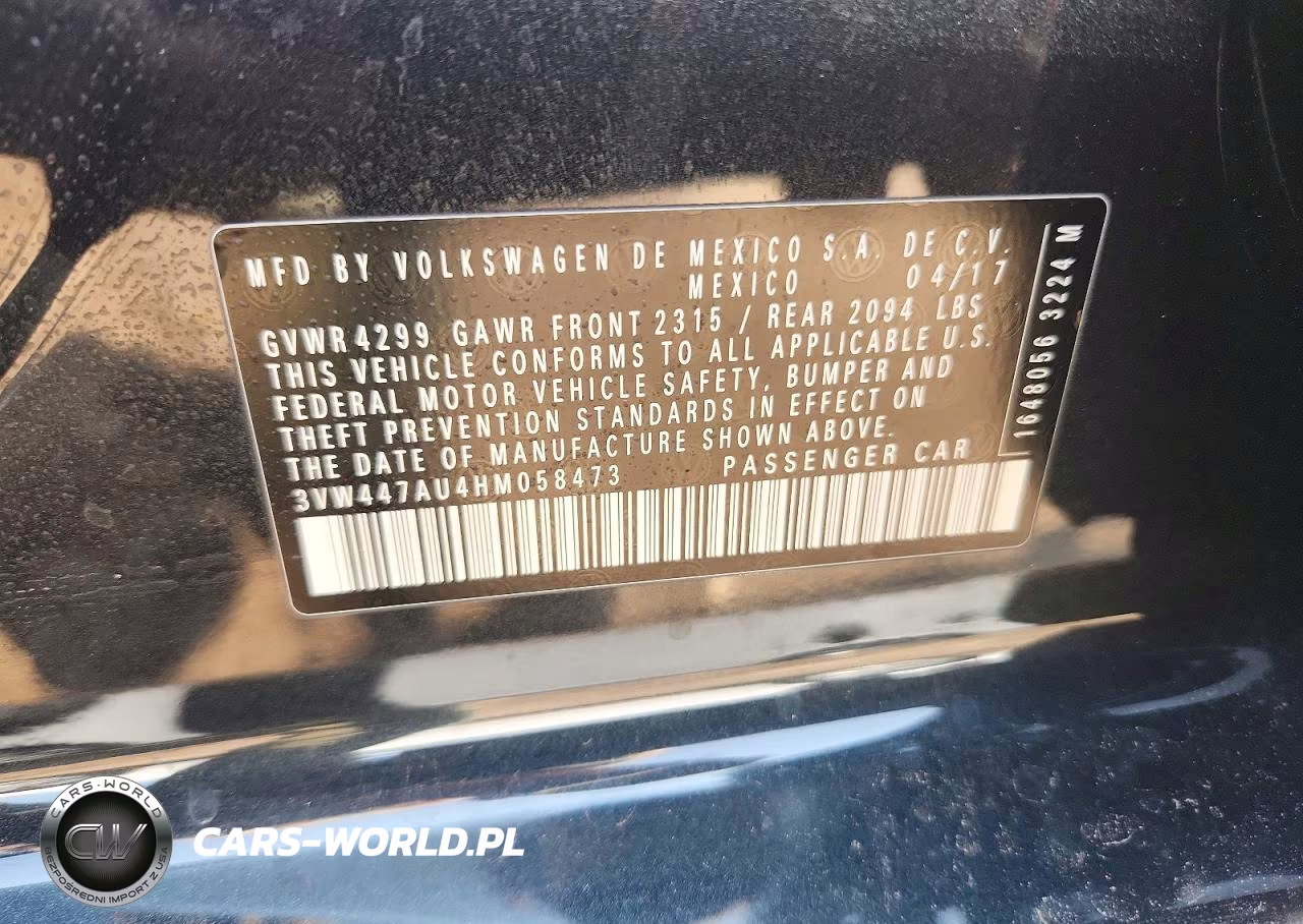 2017 Volkswagen Gti S-Se VIN:3VW447AU4HM058473 - 12