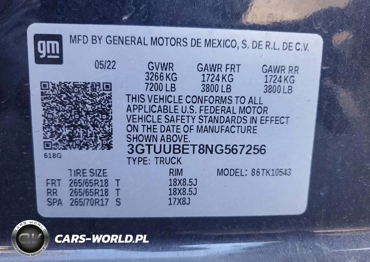 2022 GMC Sierra K1500 Sle VIN:3GTUUBET8NG567256 - 12