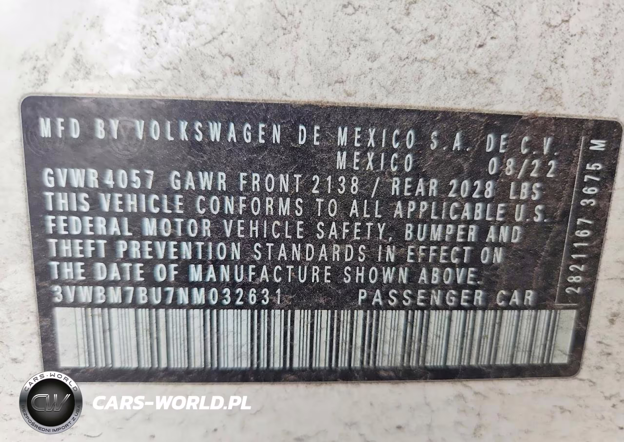 2022 Volkswagen Jetta Sport VIN:3VWBM7BU7NM032631 - 12