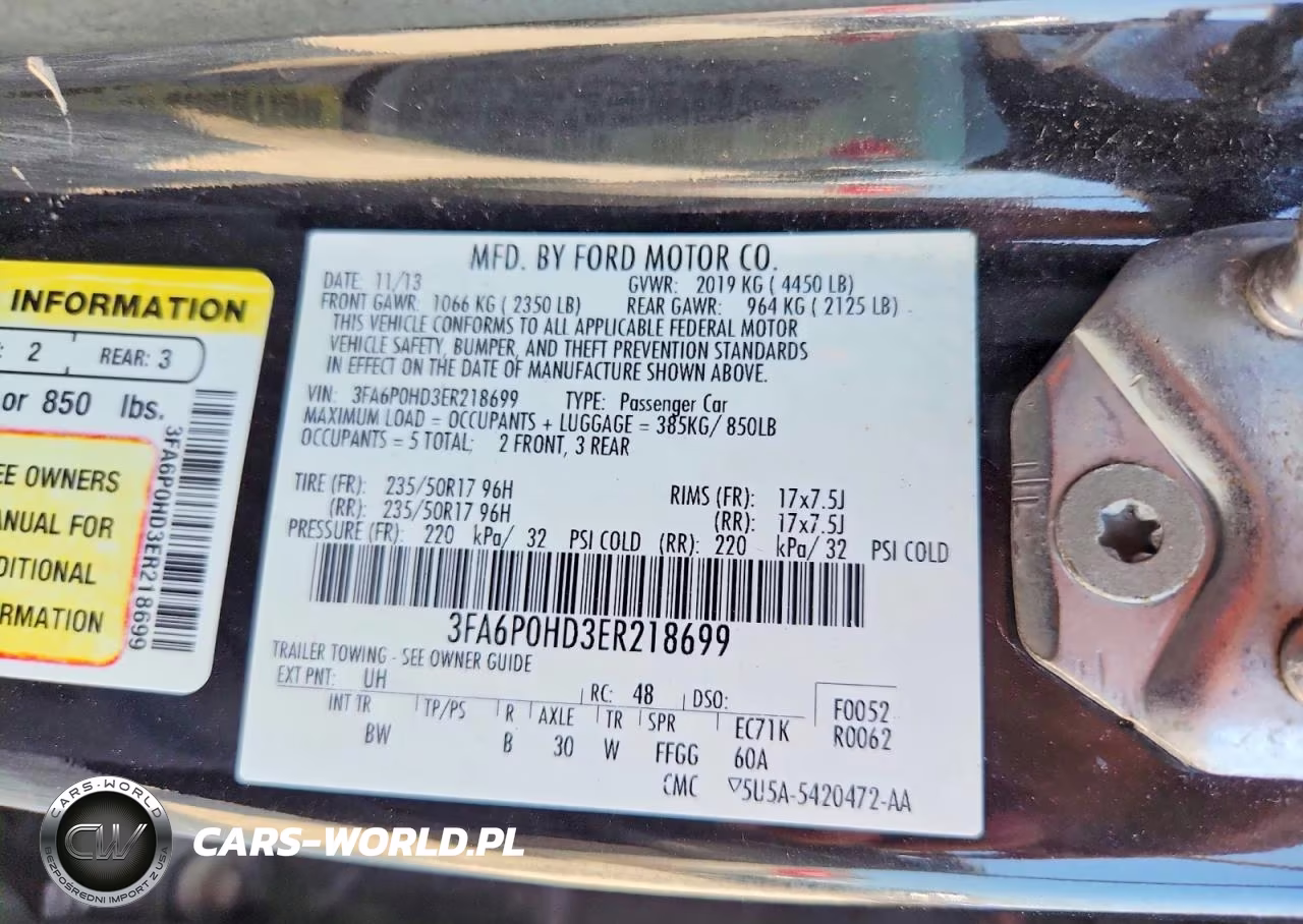 2014 Ford Fusion Se VIN:3FA6P0HD3ER218699 - 12