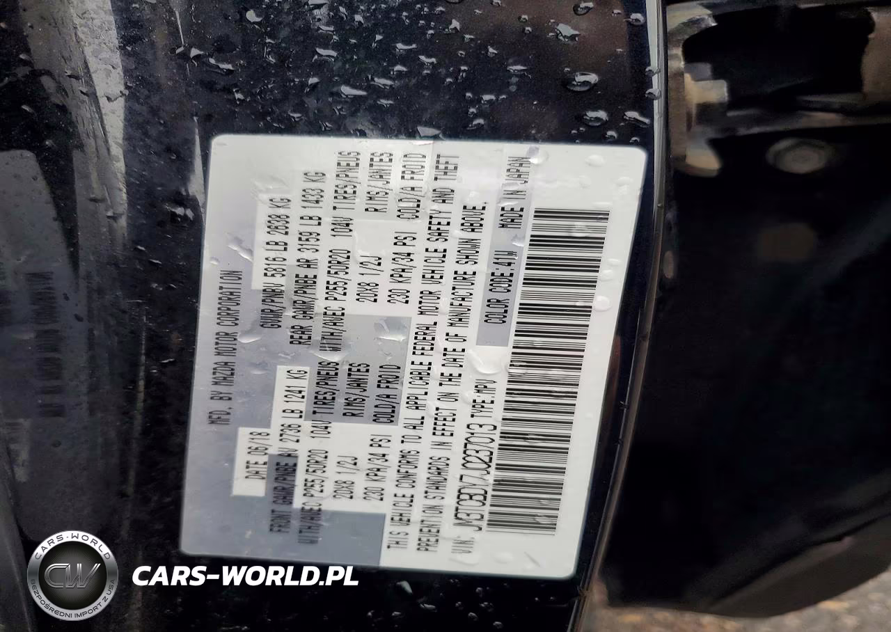 2018 Mazda Cx-9 Grand Touring VIN:JM3TCBDY7J0237013 - 13