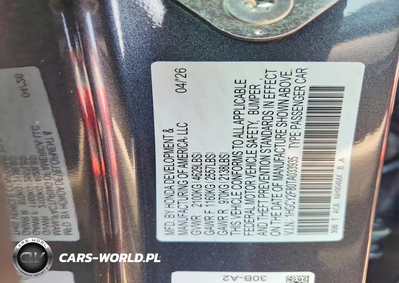 2026 Honda Accord Touring Hybrid VIN:1HGCY2F80TA033935 - 12