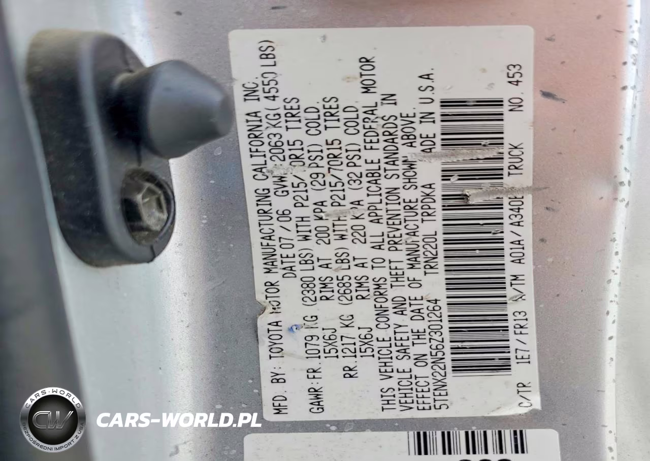 2006 Toyota Tacoma Base VIN:5TENX22N56Z301264 - 12