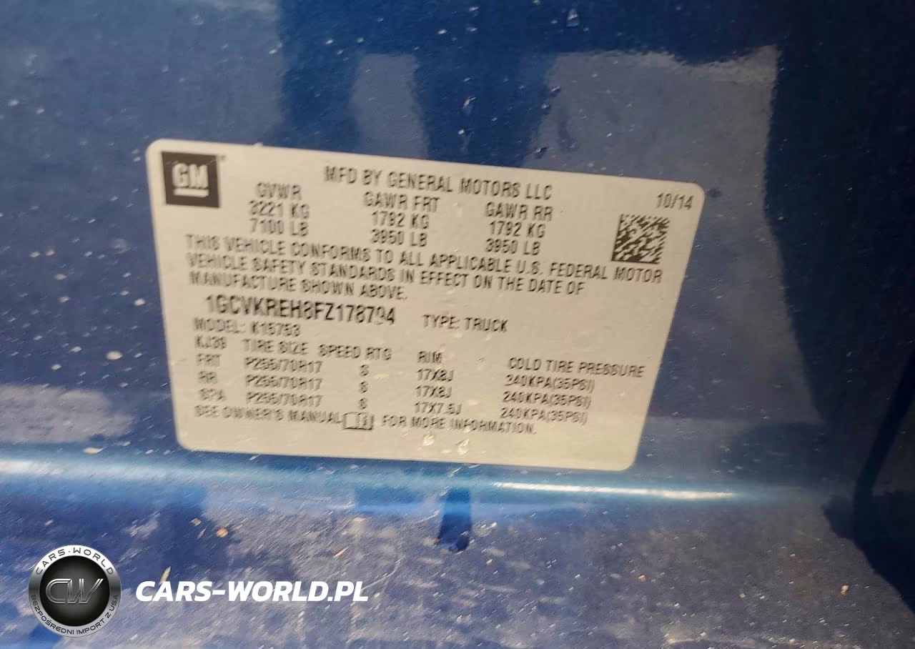 2015 Chevrolet Silverado K1500 Lt VIN:1GCVKREH8FZ178794 - 12