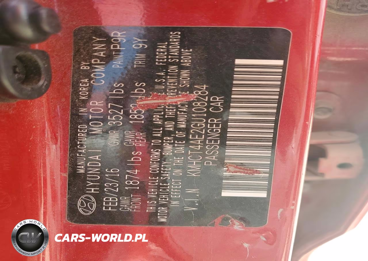 2016 Hyundai Accent Se VIN:KMHCT4AE2GU108284 - 12