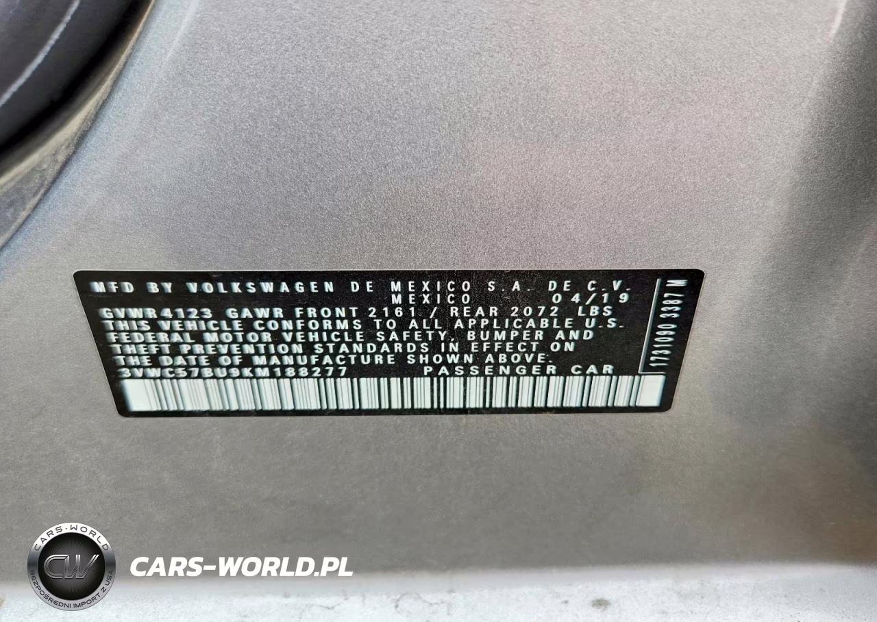 2019 Volkswagen Jetta S VIN:3VWC57BU9KM188277 - 12