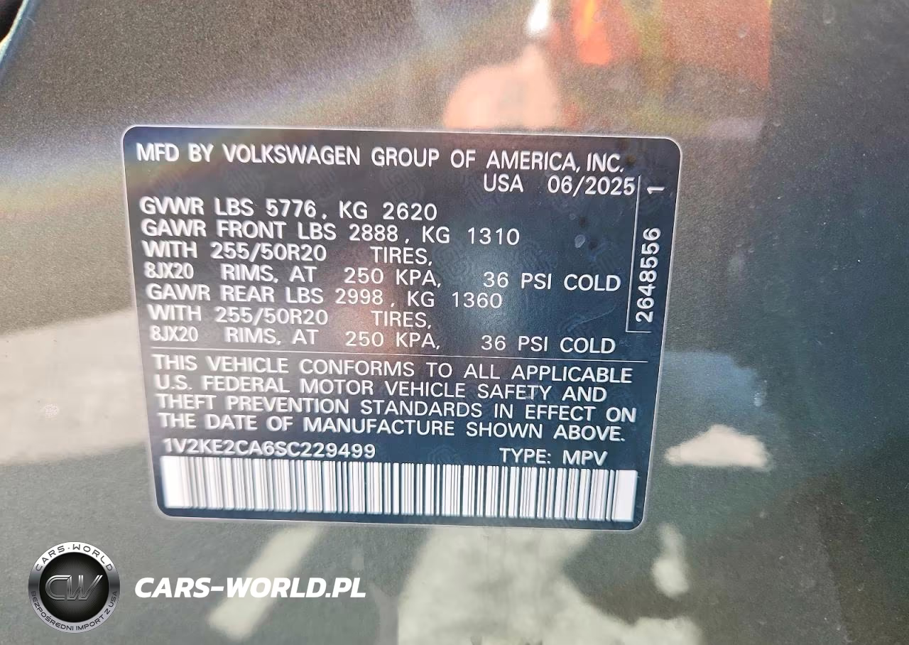 2025 Volkswagen Atlas Cross Sport Se VIN:1V2KE2CA6SC229499 - 13