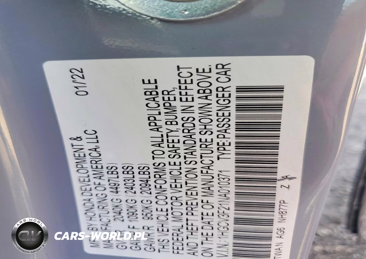 2022 Honda Accord Hybrid Sport VIN:1HGCV3F21NA010371 - 13