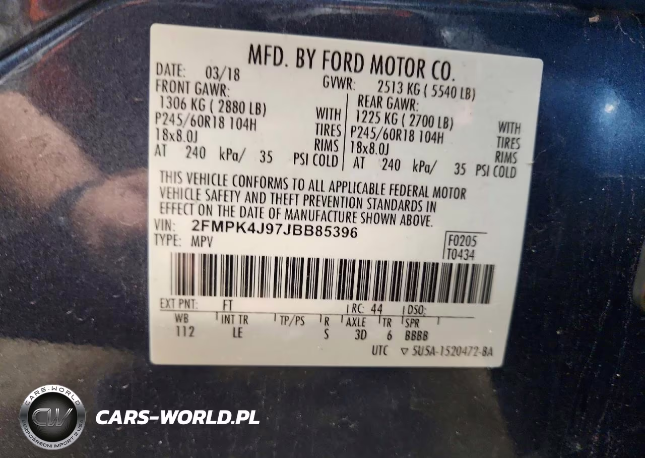 2018 Ford Edge Sel VIN:2FMPK4J97JBB85396 - 13