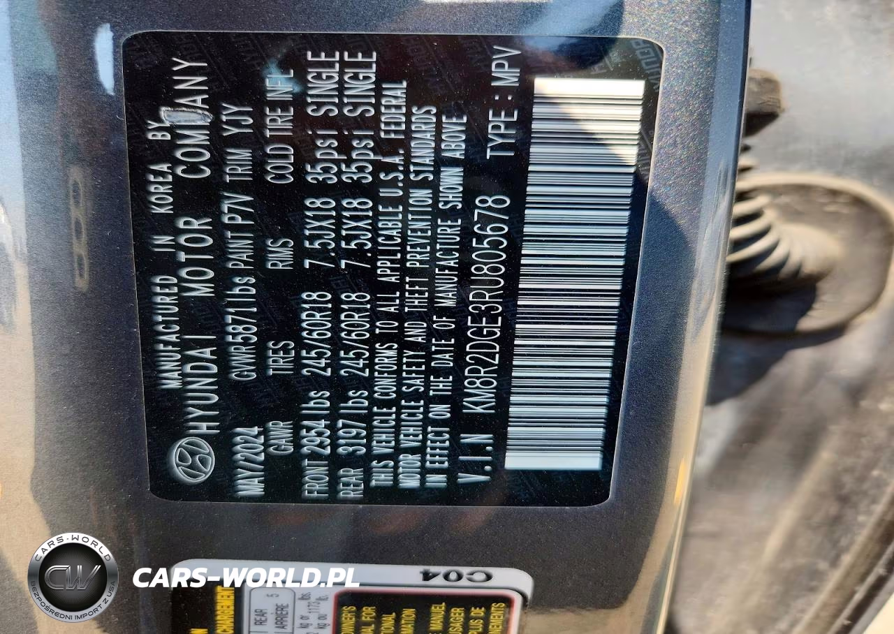 2024 Hyundai Palisade Sel VIN:KM8R2DGE3RU805678 - 14