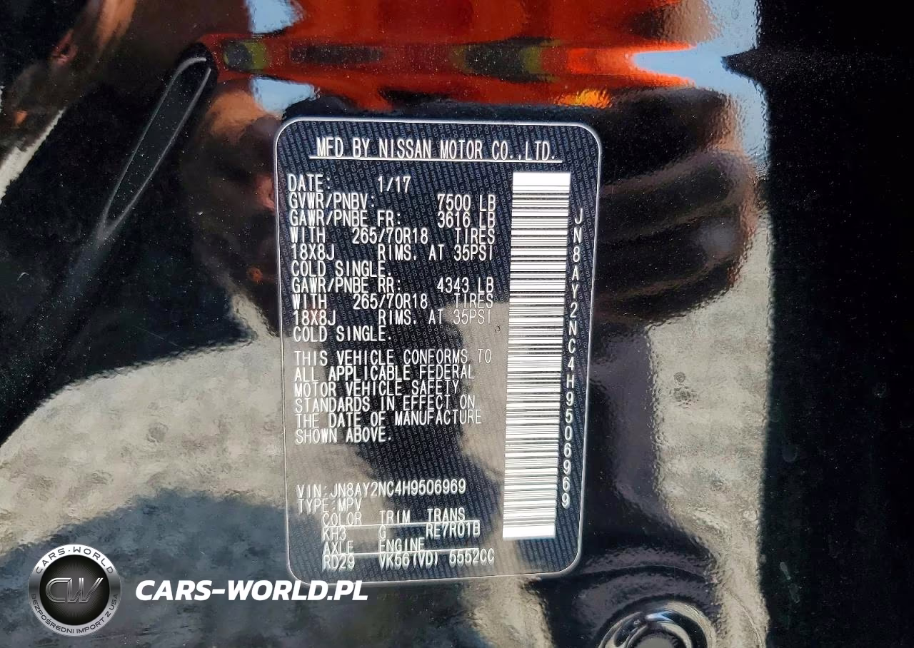 2017 Nissan Armada Sv VIN:JN8AY2NC4H9506969 - 13