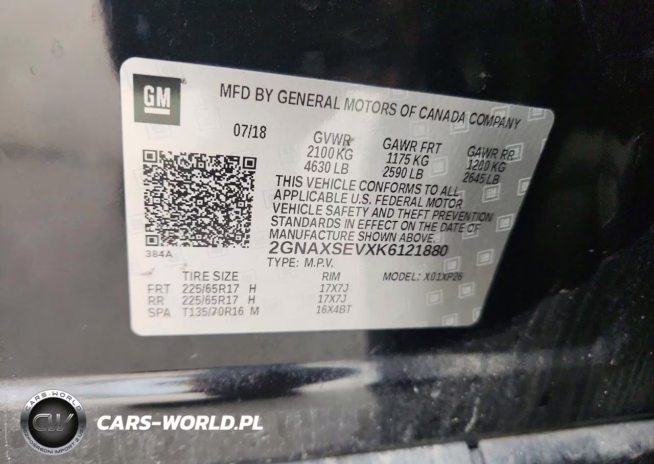 2019 Chevrolet Equinox Ls VIN:2GNAXSEVXK6121880 - 12