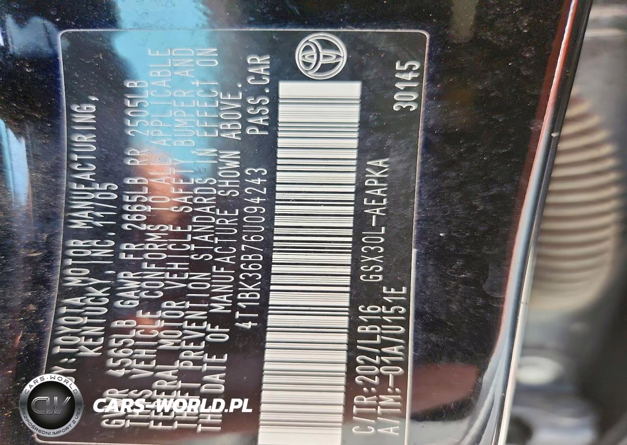 2006 Toyota Avalon Limited VIN:4T1BK36B76U094243 - 12