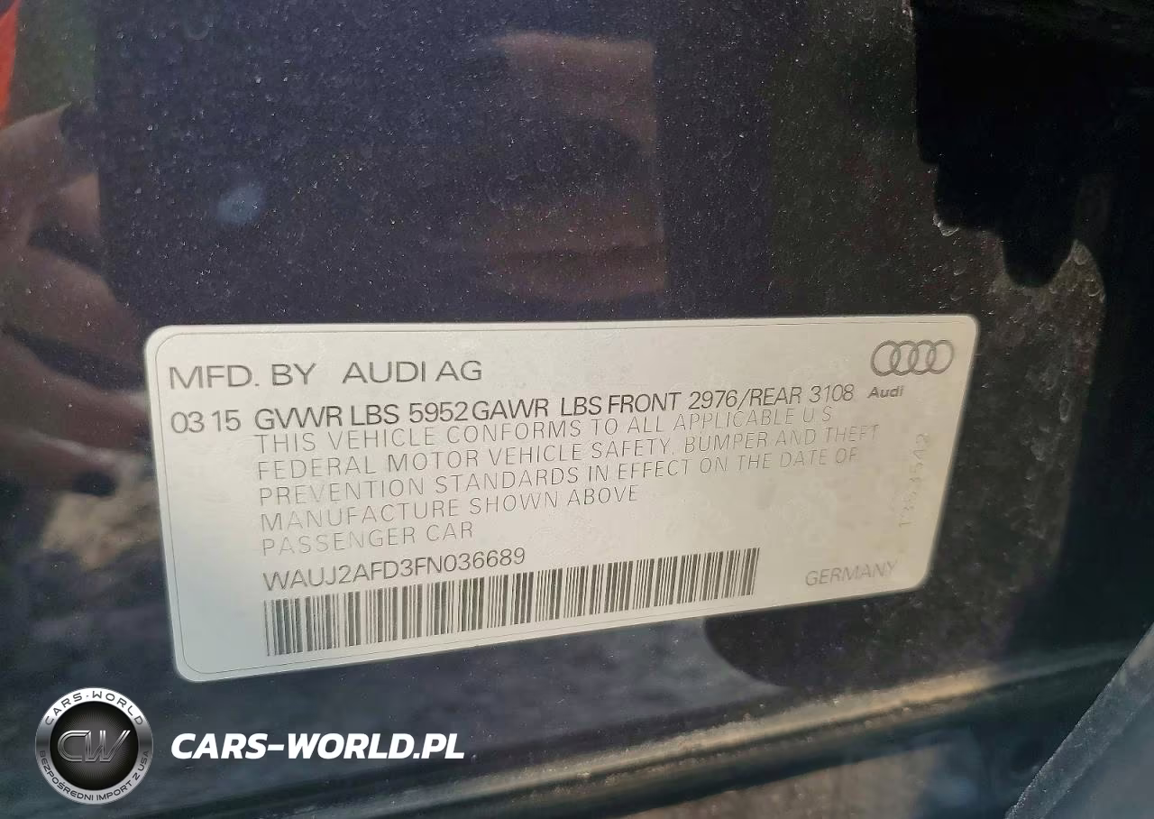 2015 Audi A8 Quattro VIN:WAUJ2AFD3FN036689 - 12