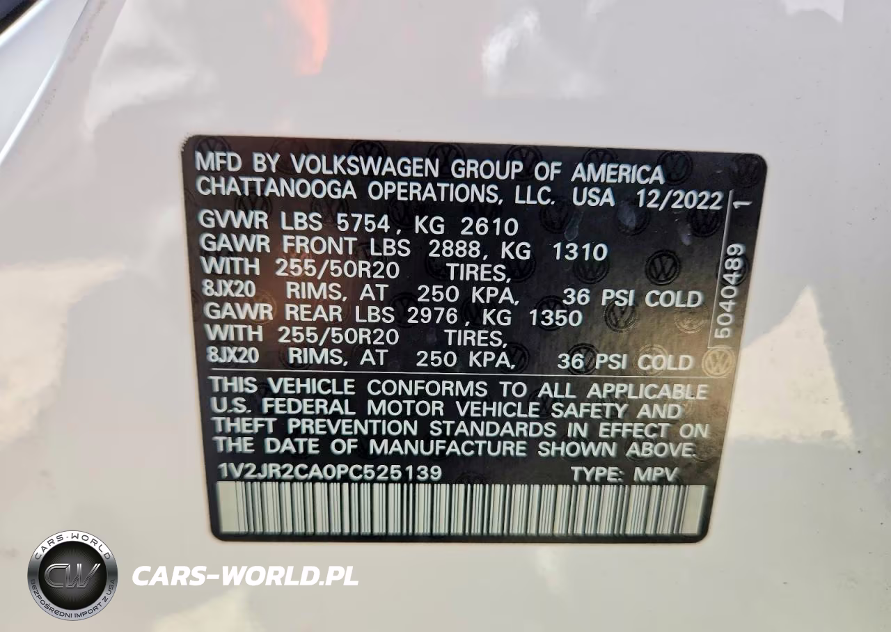 2023 Volkswagen Atlas Se VIN:1V2JR2CA0PC525139 - 13