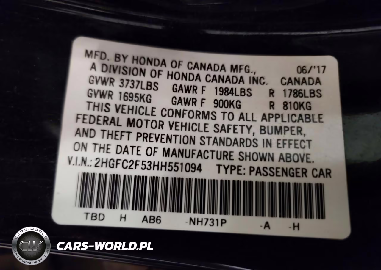 2017 Honda Civic Lx VIN:2HGFC2F53HH551094 - 13