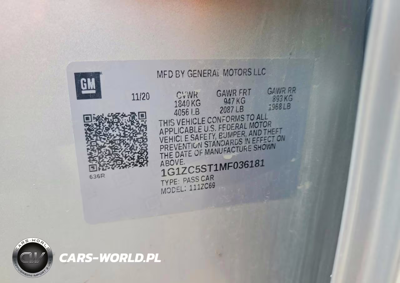 2021 Chevrolet Malibu Ls VIN:1G1ZC5ST1MF036181 - 12