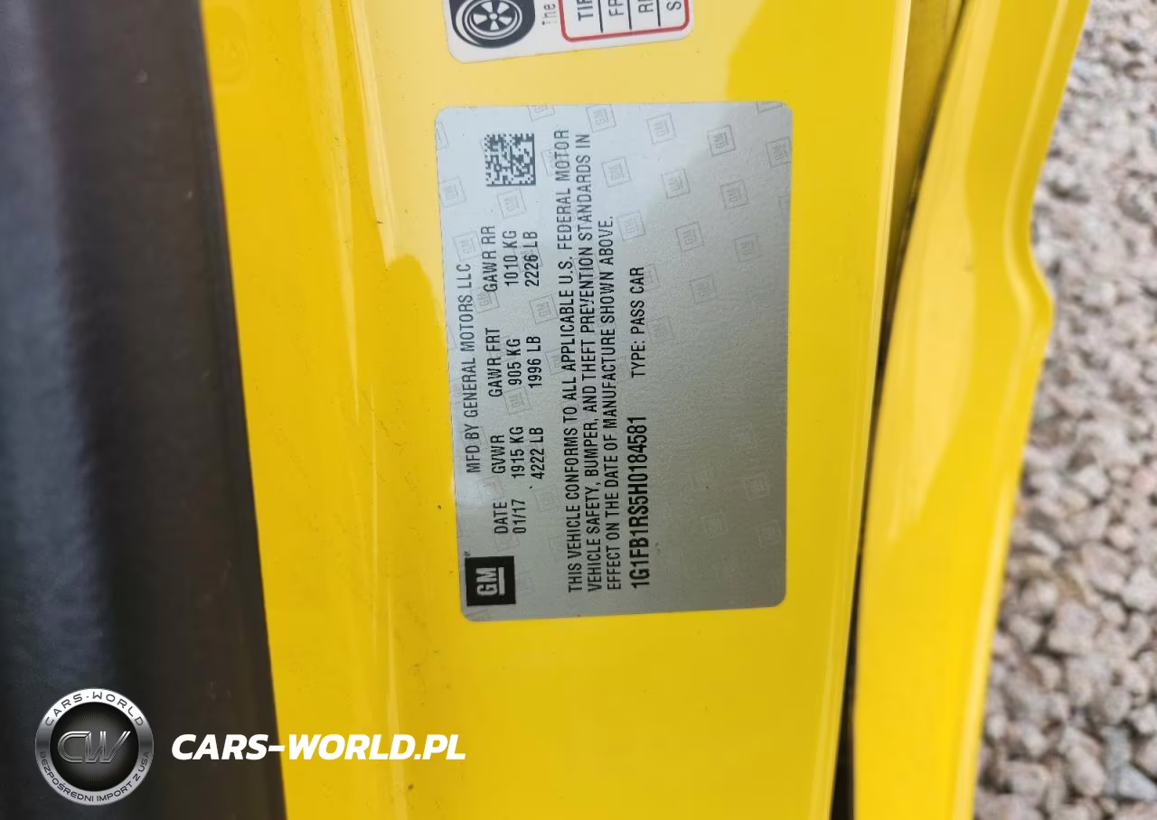 2017 Chevrolet Camaro Lt VIN:1G1FB1RS5H0184581 - 12