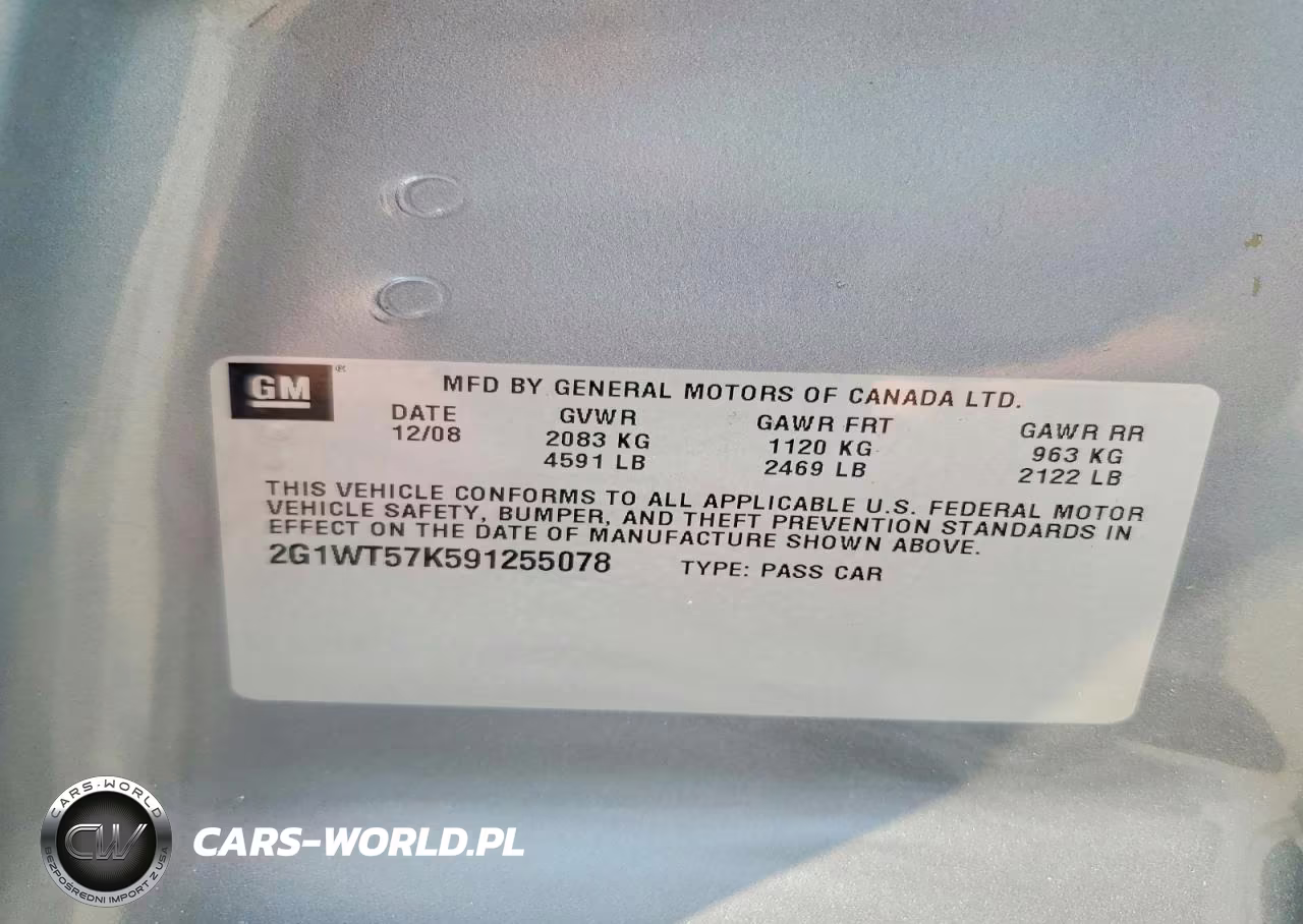 2009 Chevrolet Impala 1Lt VIN:2G1WT57K591255078 - 12