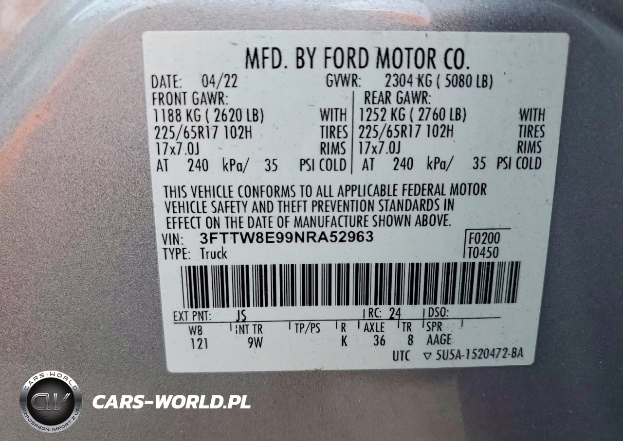 2022 Ford Maverick Xl VIN:3FTTW8E99NRA52963 - 12