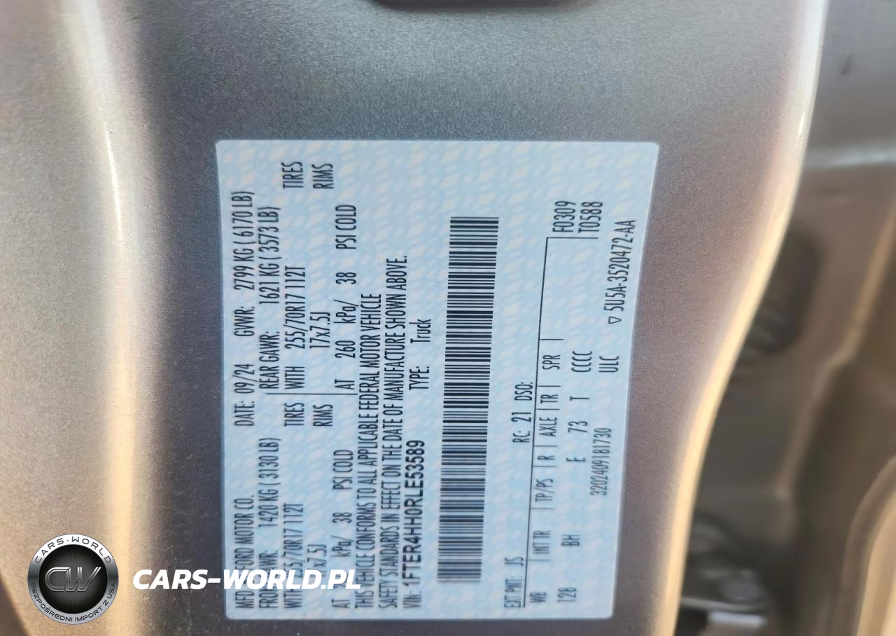 2024 Ford Ranger Xlt VIN:1FTER4HH0RLE53589 - 12