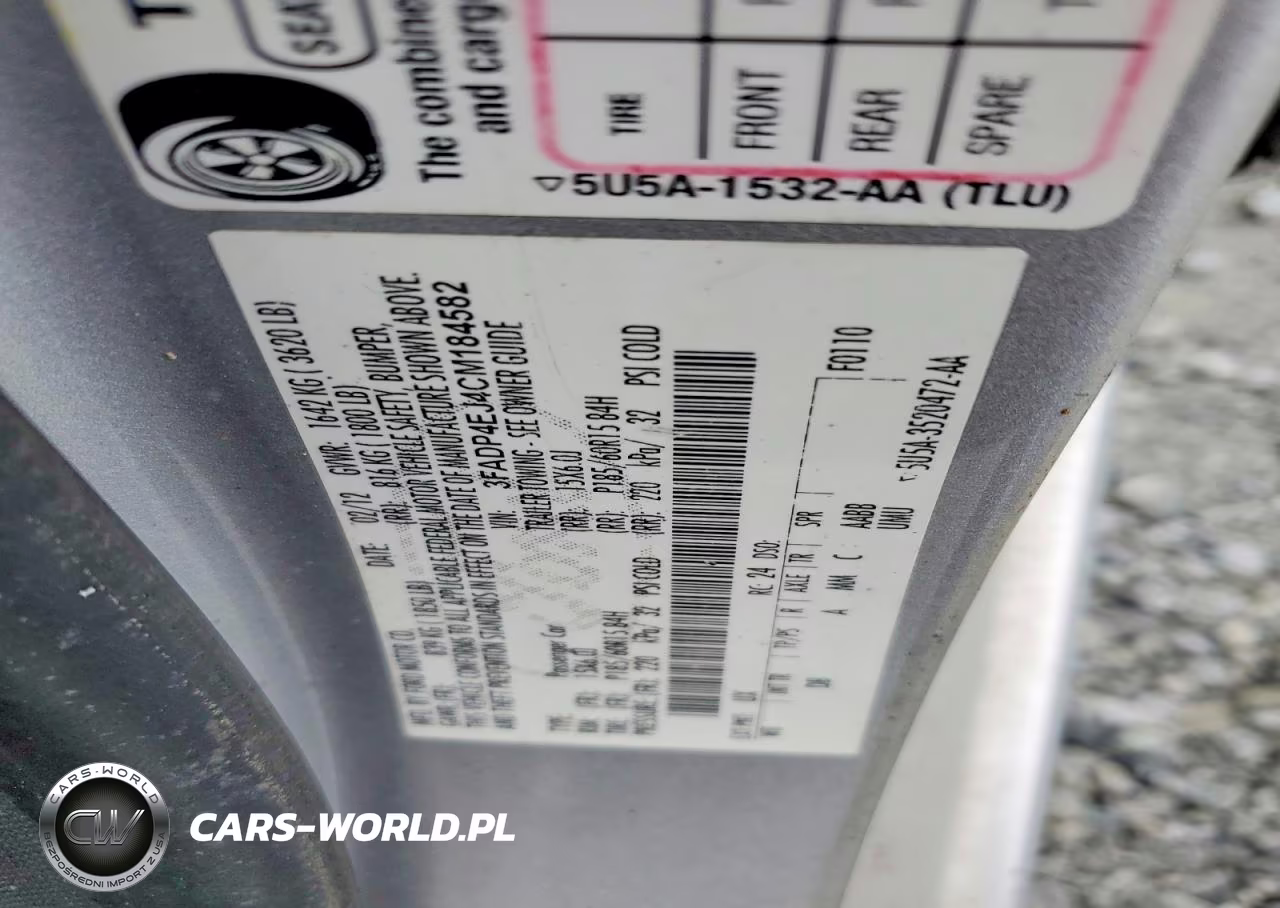 2012 Ford Fiesta Se VIN:3FADP4EJ4CM184582 - 12