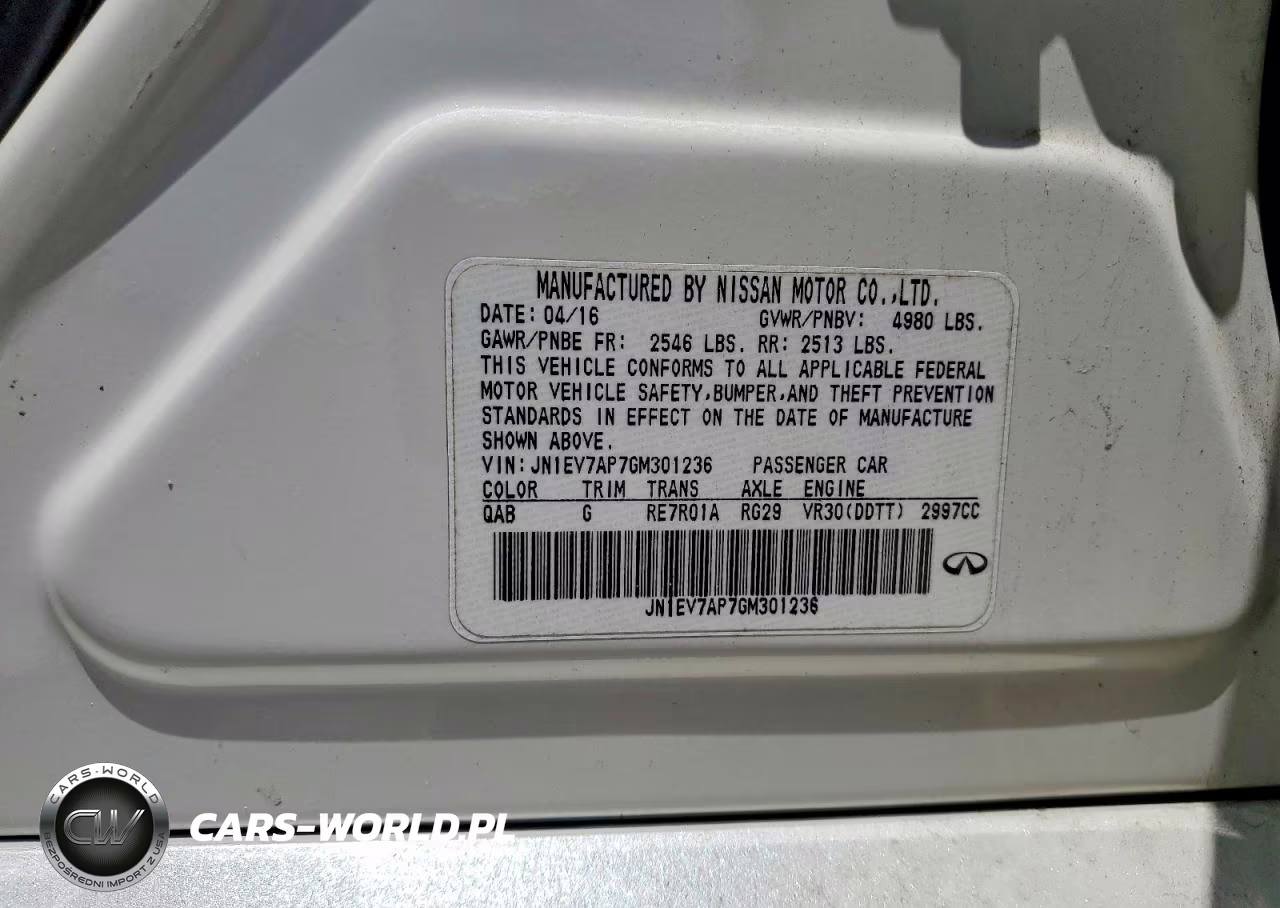 2016 Infiniti Q50 3.0T Premium VIN:JN1EV7AP7GM301236 - 13