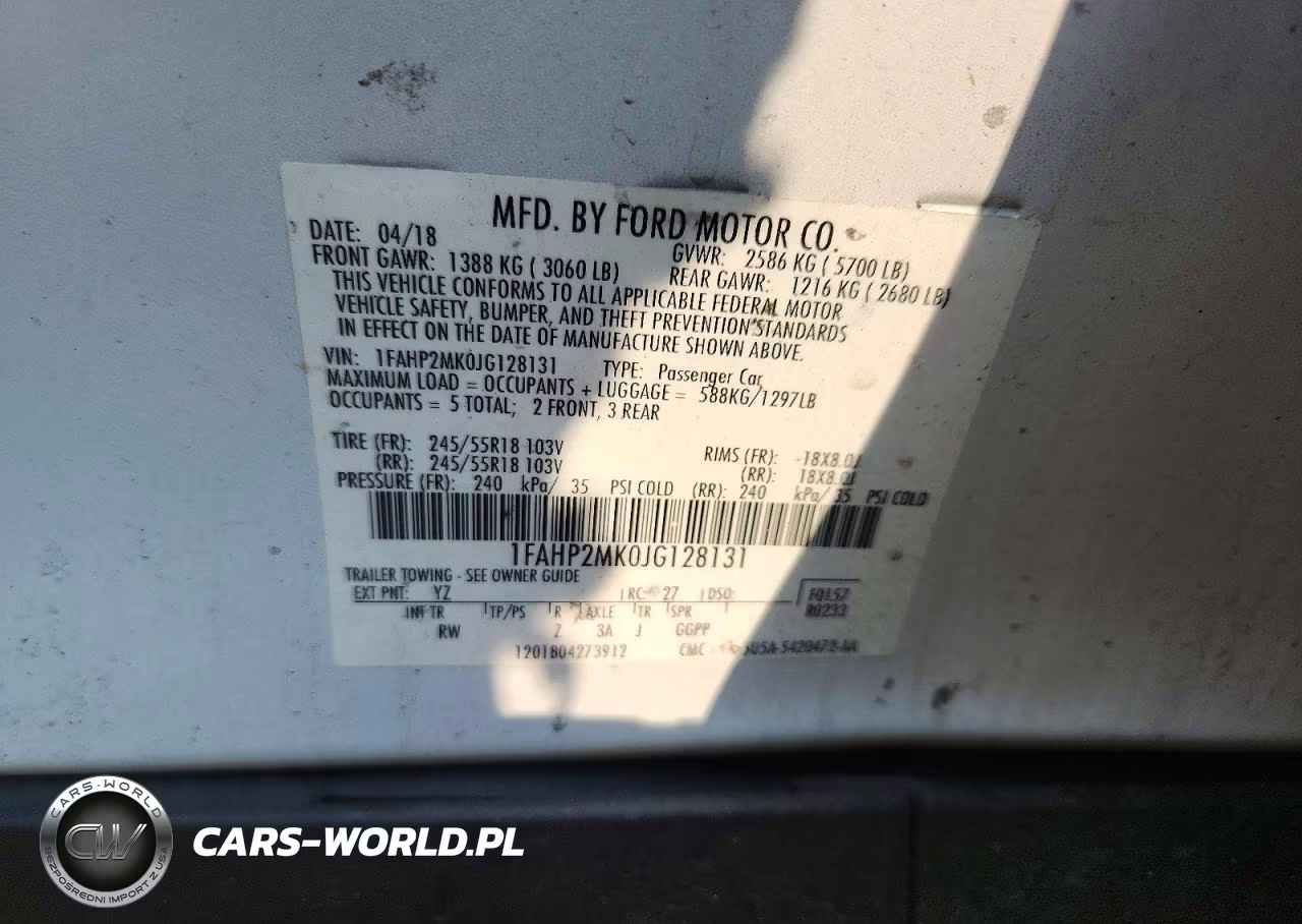 2018 Ford Taurus Police Interceptor VIN:1FAHP2MK0JG128131 - 12