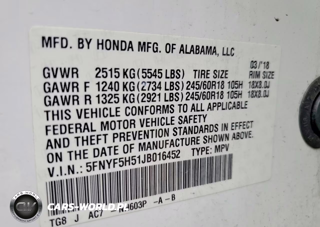 2018 Honda Pilot Exl VIN:5FNYF5H51JB016452 - 13