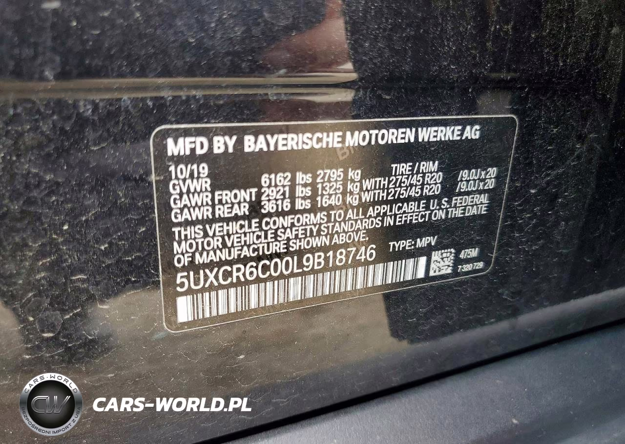 2020 BMW X5 xDrive40I VIN:5UXCR6C00L9B18746 - 13