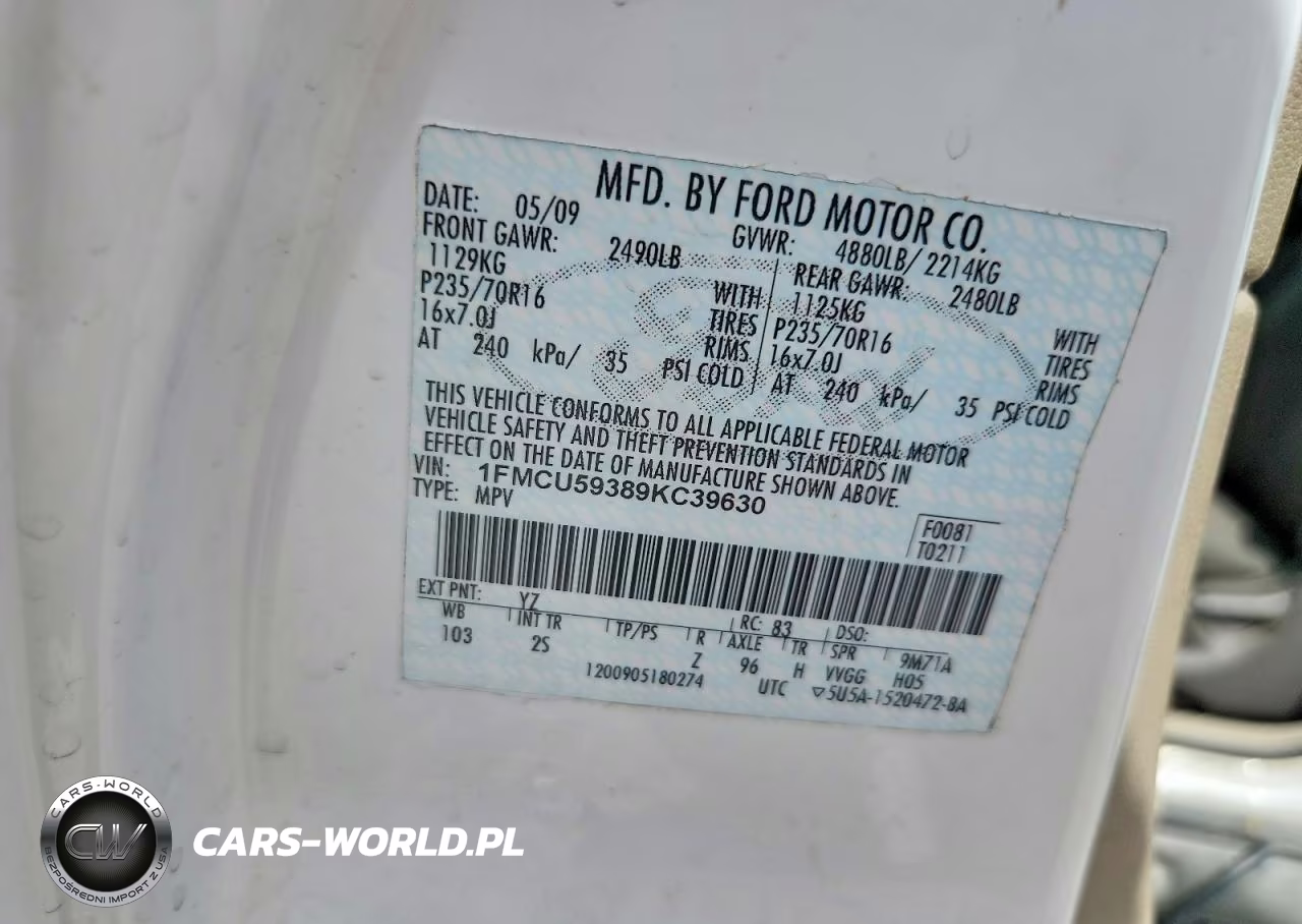 2009 Ford Escape Hybrid VIN:1FMCU59389KC39630 - 13