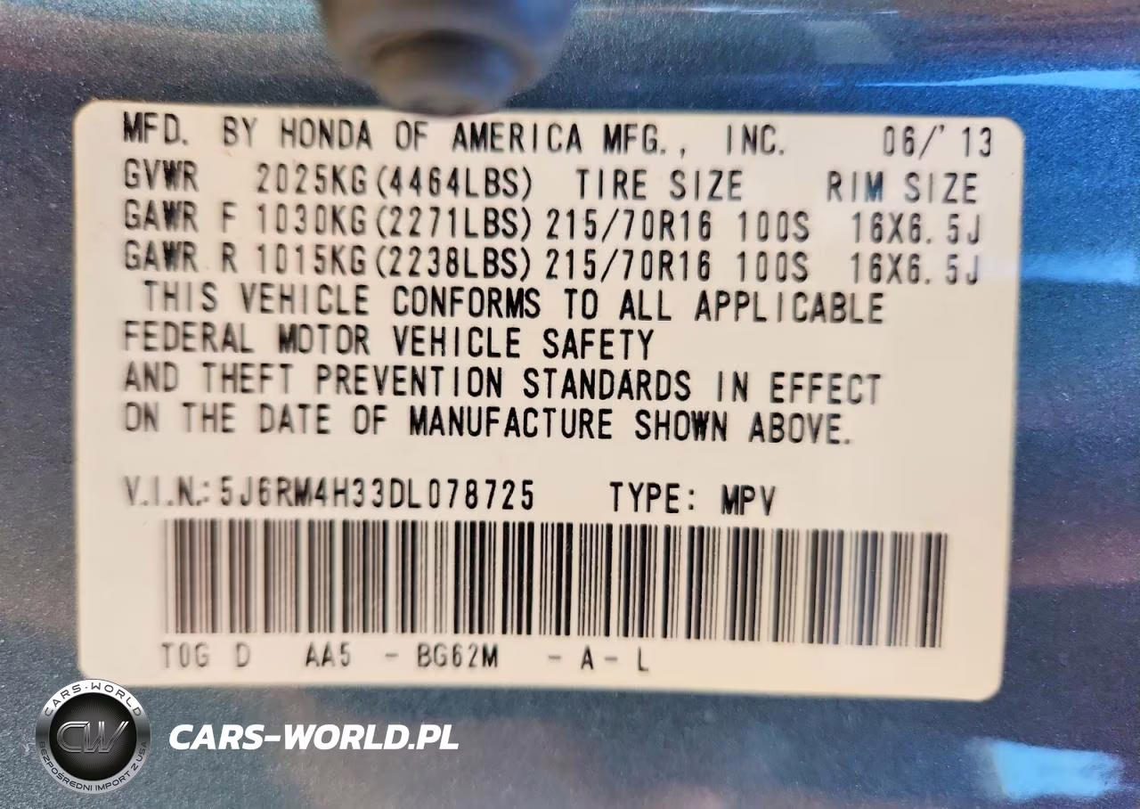 2013 Honda Cr-V Lx VIN:5J6RM4H33DL078725 - 12