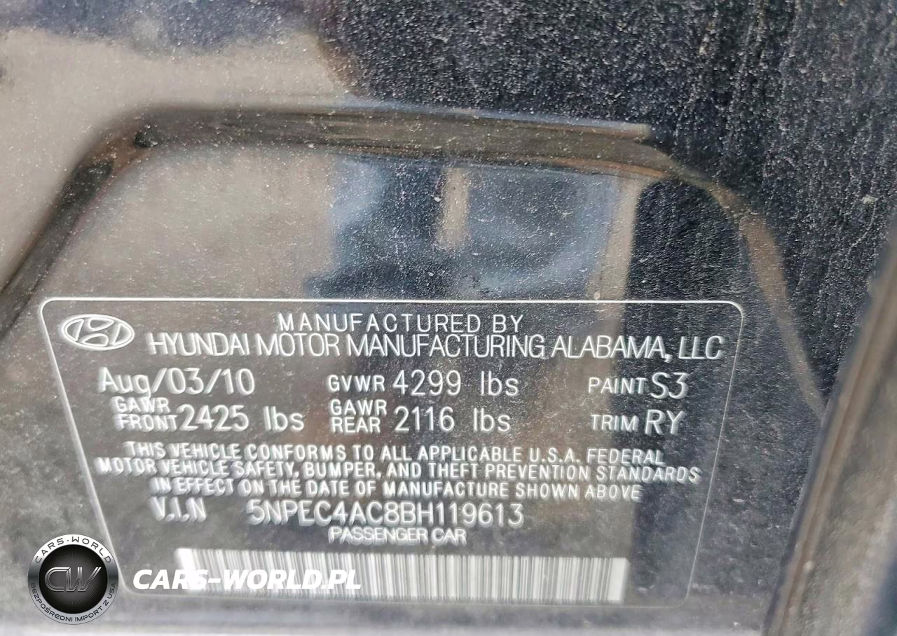 2011 Hyundai Sonata Limited VIN:5NPEC4AC8BH119613 - 13