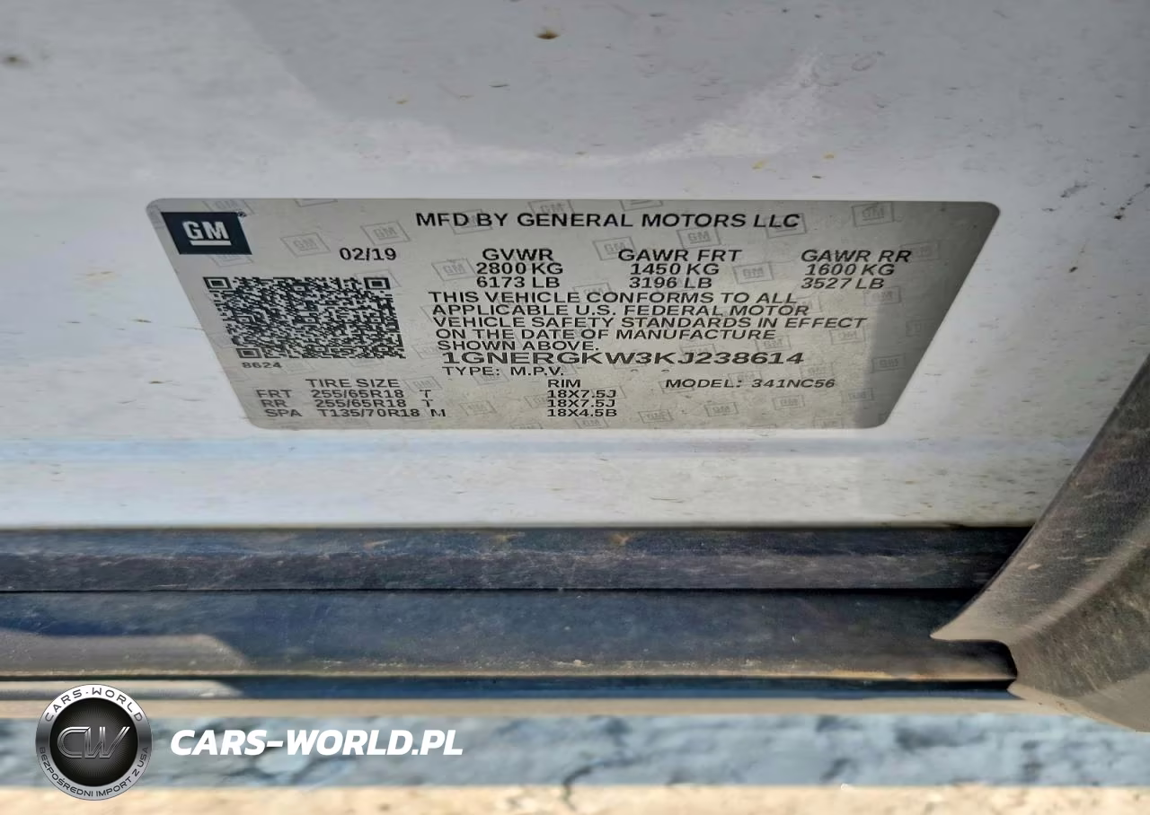 2019 Chevrolet Traverse Lt VIN:1GNERGKW3KJ238614 - 14