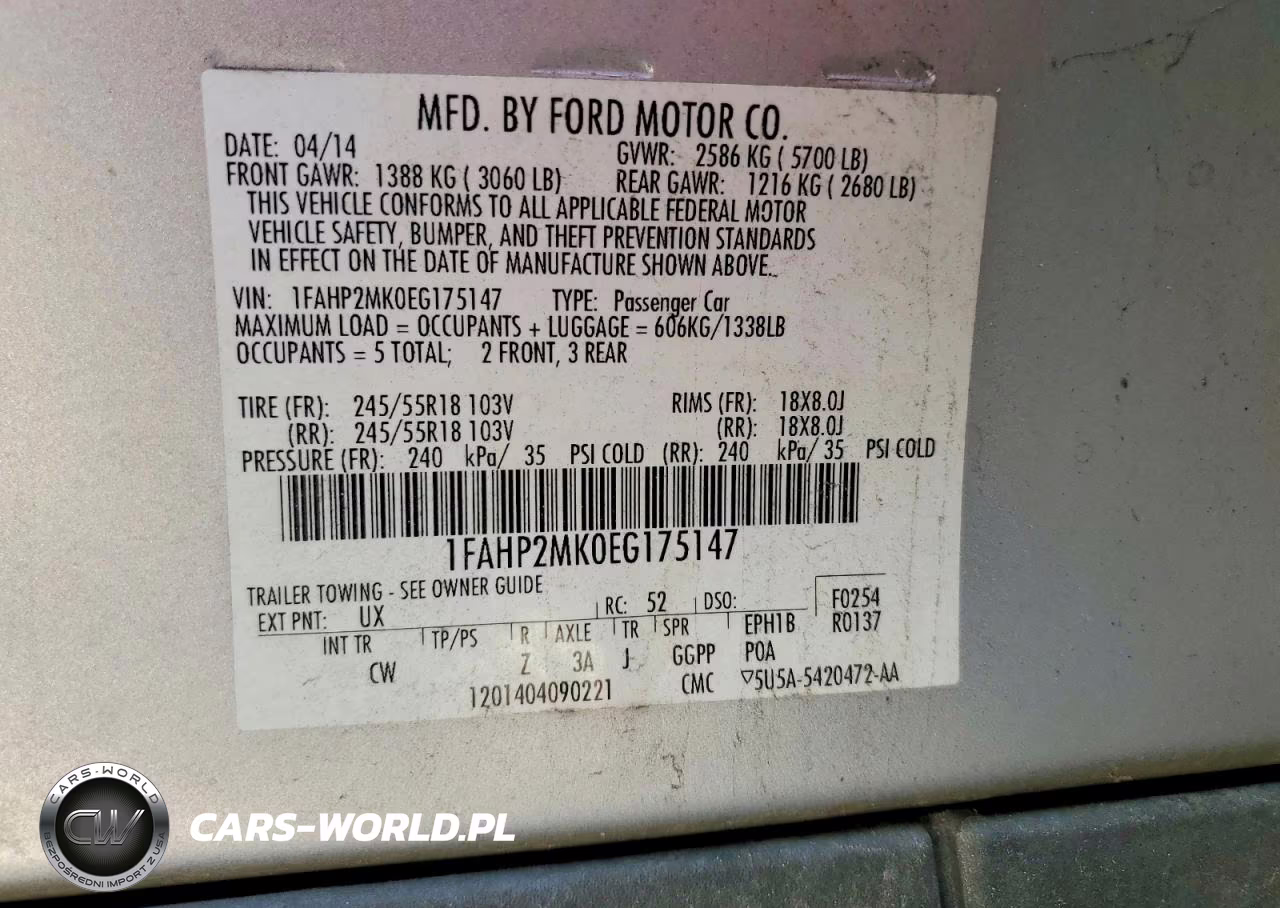 2014 Ford Taurus Police Interceptor VIN:1FAHP2MK0EG175147 - 14