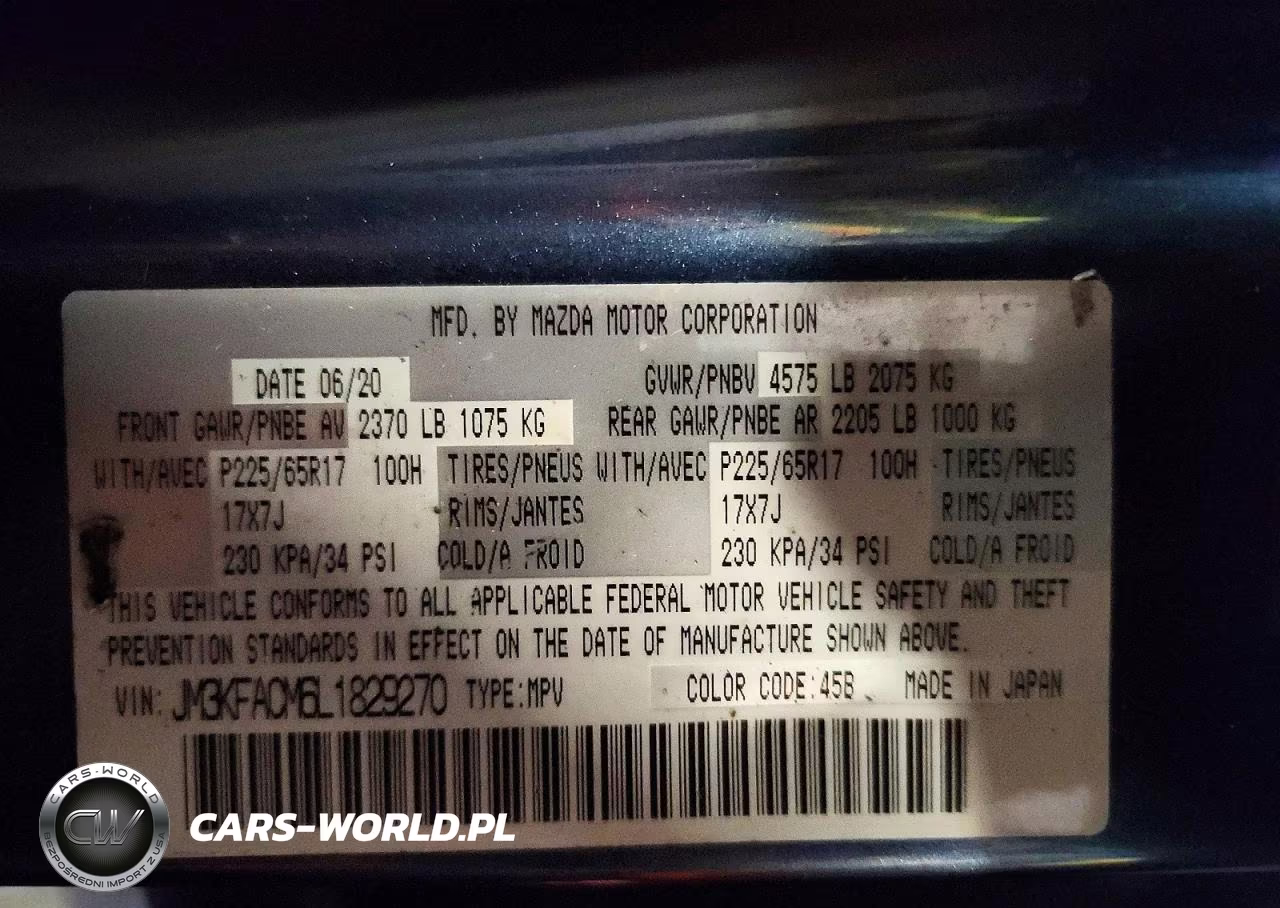 2020 Mazda Cx-5 Touring VIN:JM3KFACM6L1829270 - 14