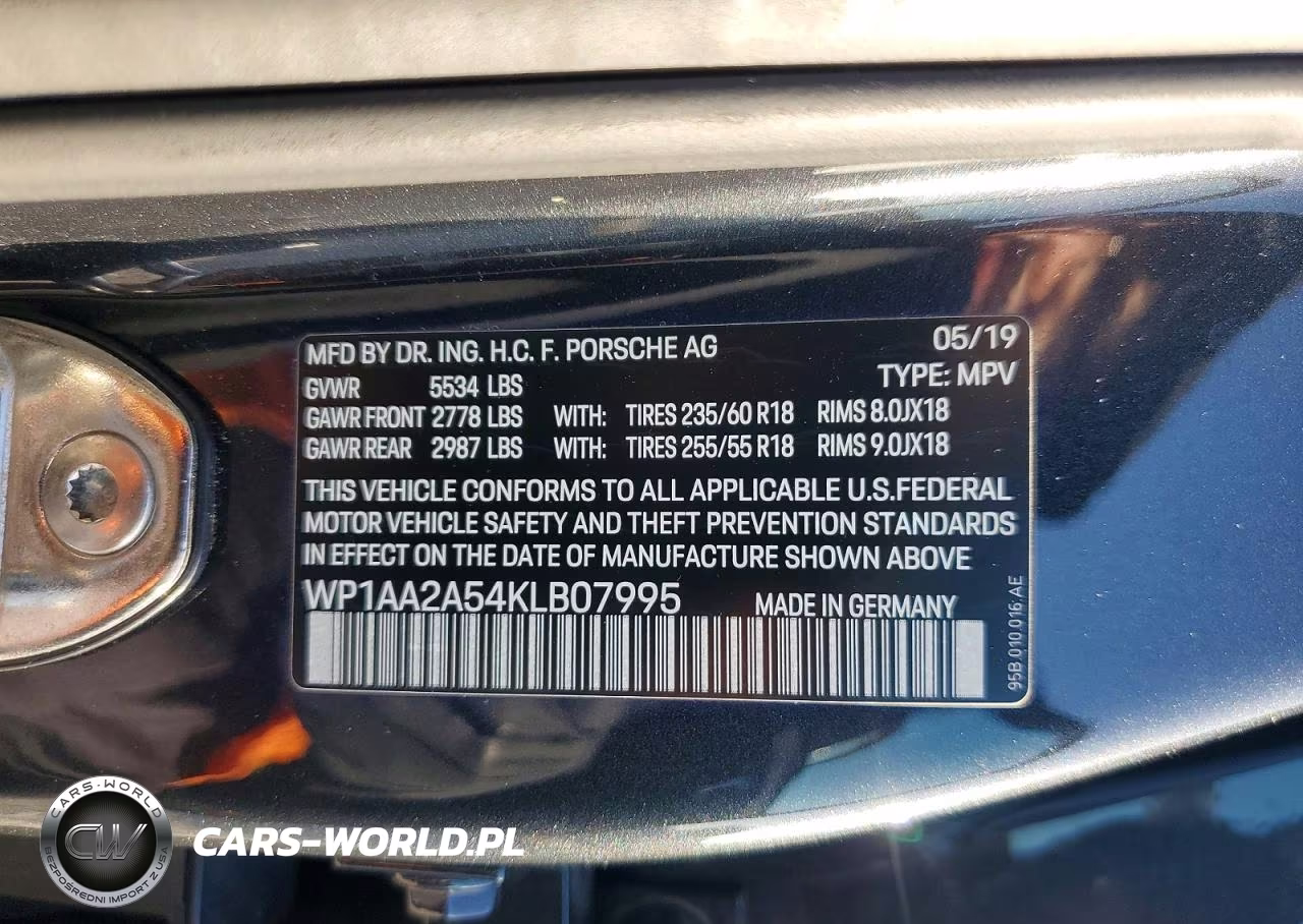 2019 Porsche Macan VIN:WP1AA2A54KLB07995 - 13